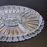Very nice old glass hors d'oeuvre dish.