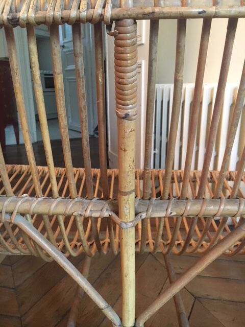 Sofa bench into rattan