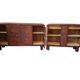 Coppia di credenze Art Deco anni '30 in radica
