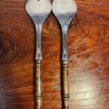 Set of wooden handle cutlery from the 80s Rosfrei