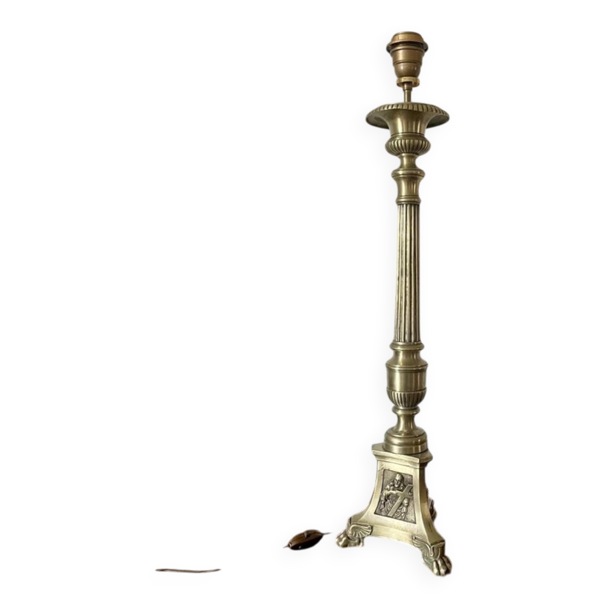 Old church tripod lamp base