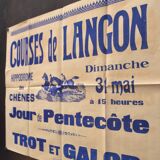 Affiche "Courses de Langon" années 1930