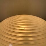 Round curved spiral ceiling light space age