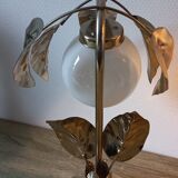 Vintage lamp with golden leaves