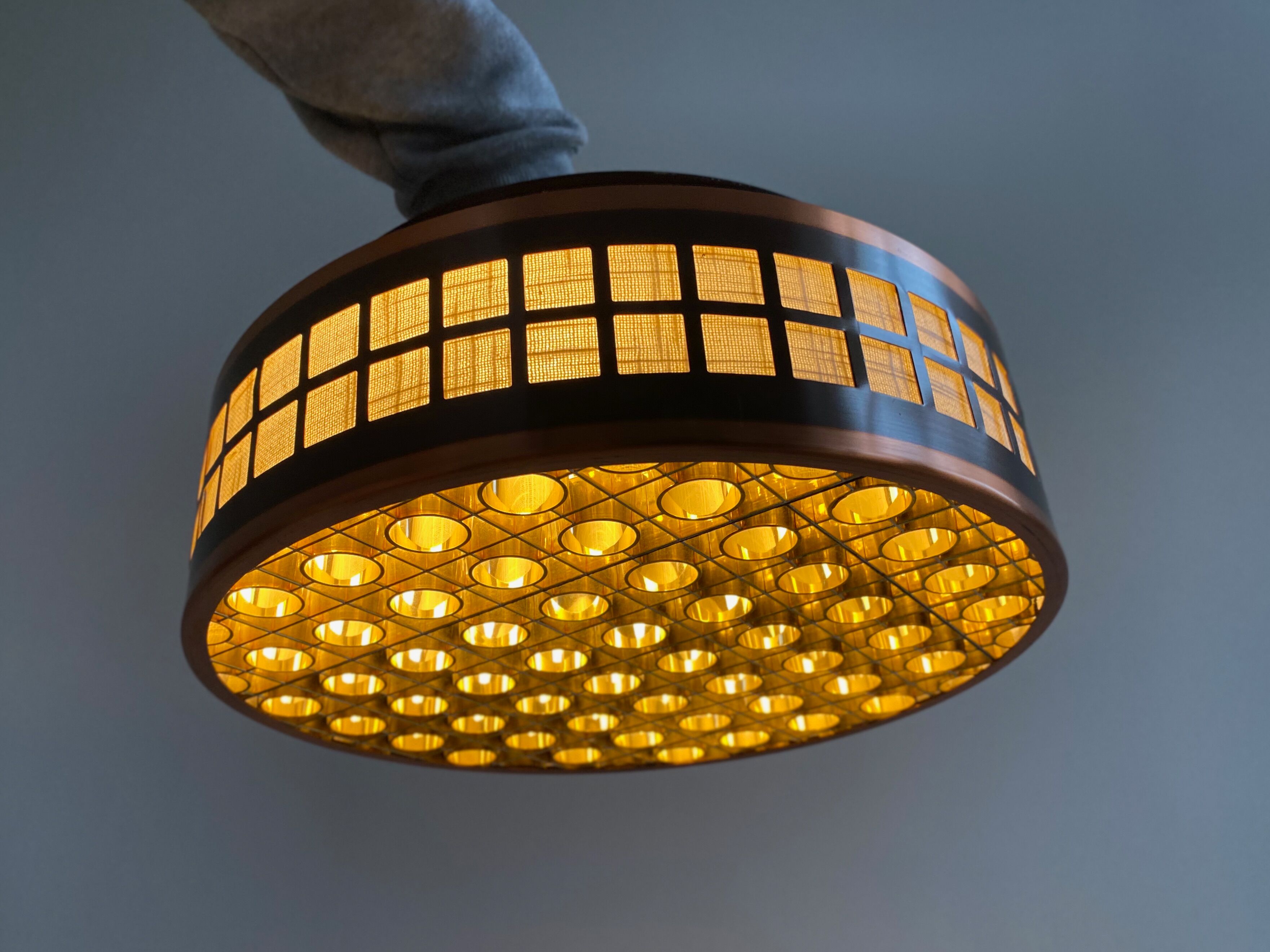 Mid Century Scandinavian copper ceiling lamp