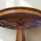 Table ronde extensible en loupe de bois aux magnifiques veinage