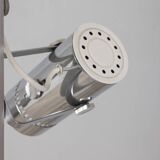 Vintage 70s metal floor lamp with two lights Italian design