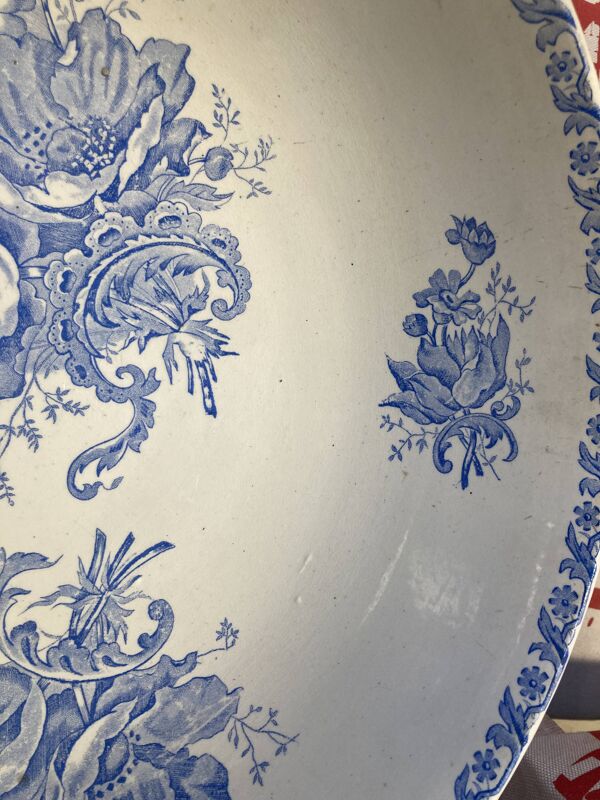 Meuble de toilette ancien  W. Baumann & Cie avec vasque et broc – Faïence