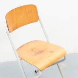 Aluflex-style folding beech chair