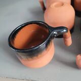 Set of 7 terracotta coffee cups