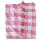 Vintage Haik pink blanket with Moroccan checks - 186 x 252 cm