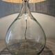 Vintage demijohn XL lamp in glass and jute rope