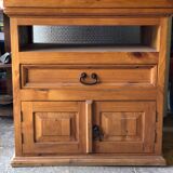 TV cabinet in raw wood to be relooked
