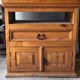 TV cabinet in raw wood to be relooked