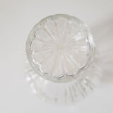 Carafe boule verre blanc ancienne