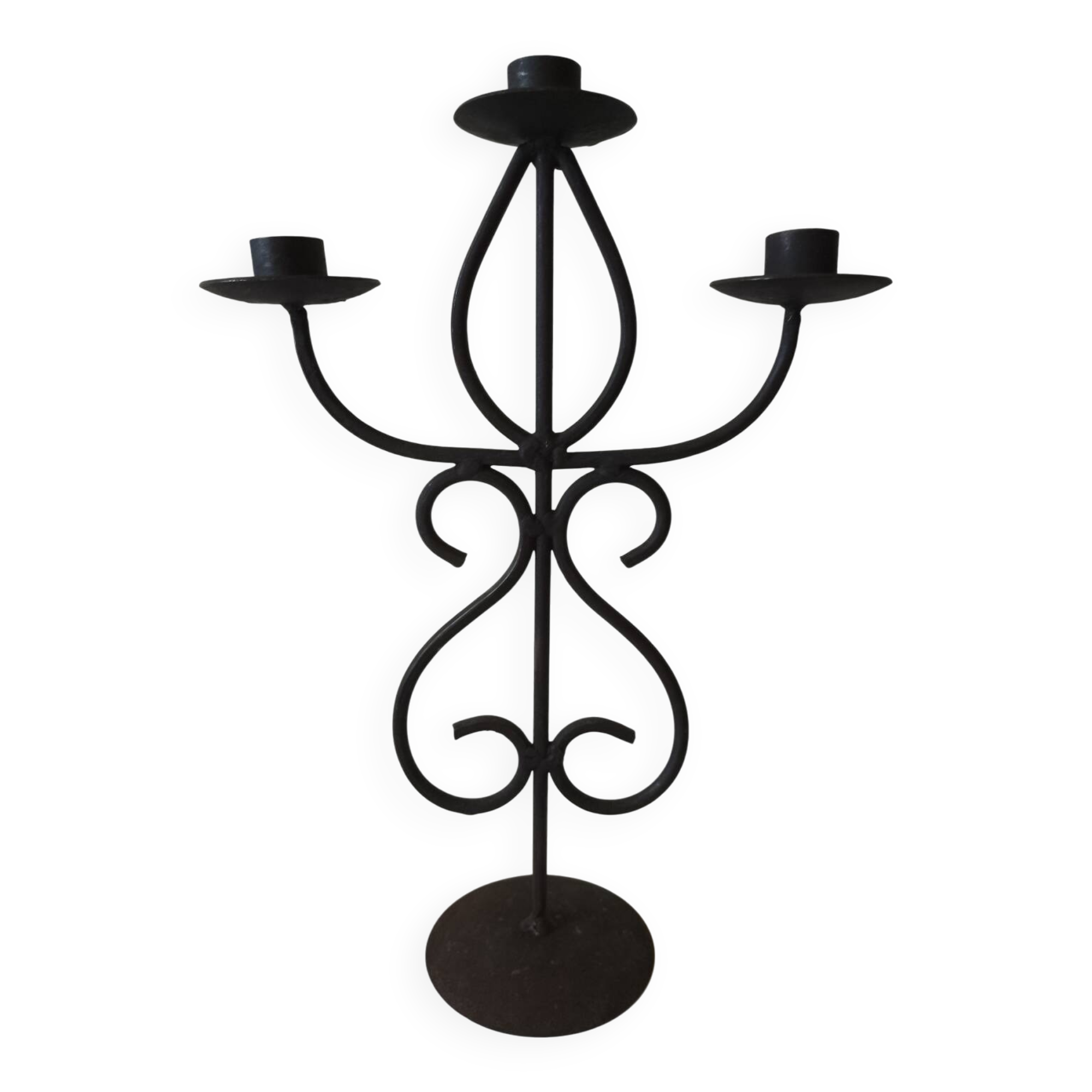 Raw wrought iron chandelier