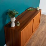 Buffet danois à porte tambour en teck rétro danois moderne Poul Hundevad (HU)