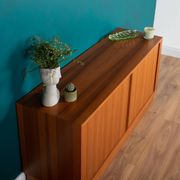 Retro Danish Modern Poul Hundevad (HU) Teak Danish Tambour Door Sideboard