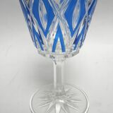 6 water glasses VMC Reims Harlequin blue