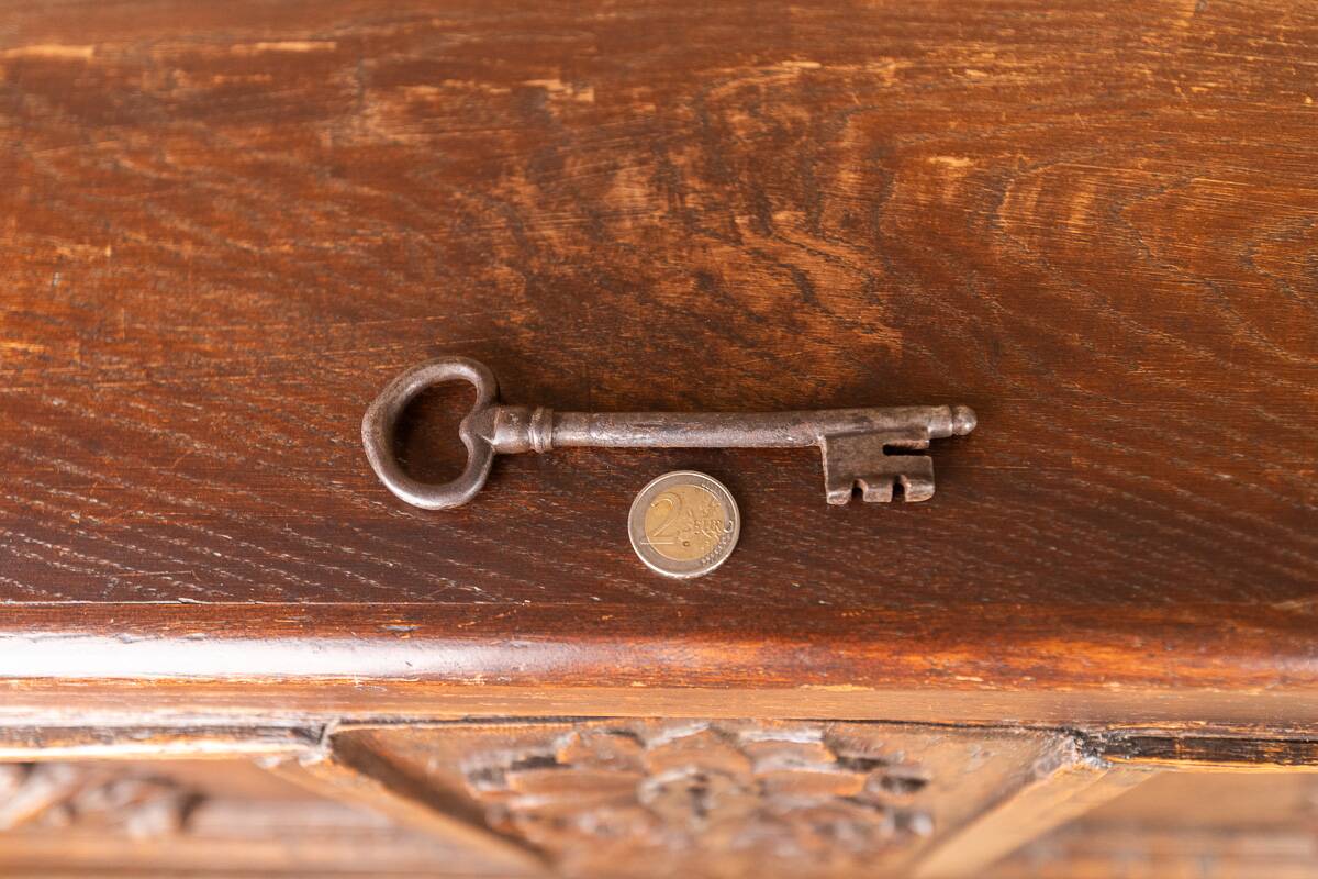 Antique Carved Solid Oak Chest – 2nd Half of the 18th Century