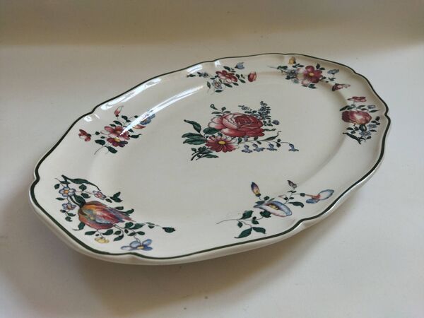 Plat ancien en faïence Villeroy & Boch Mettlach 1562 Vieux Strasbourg / Alt Strassburg