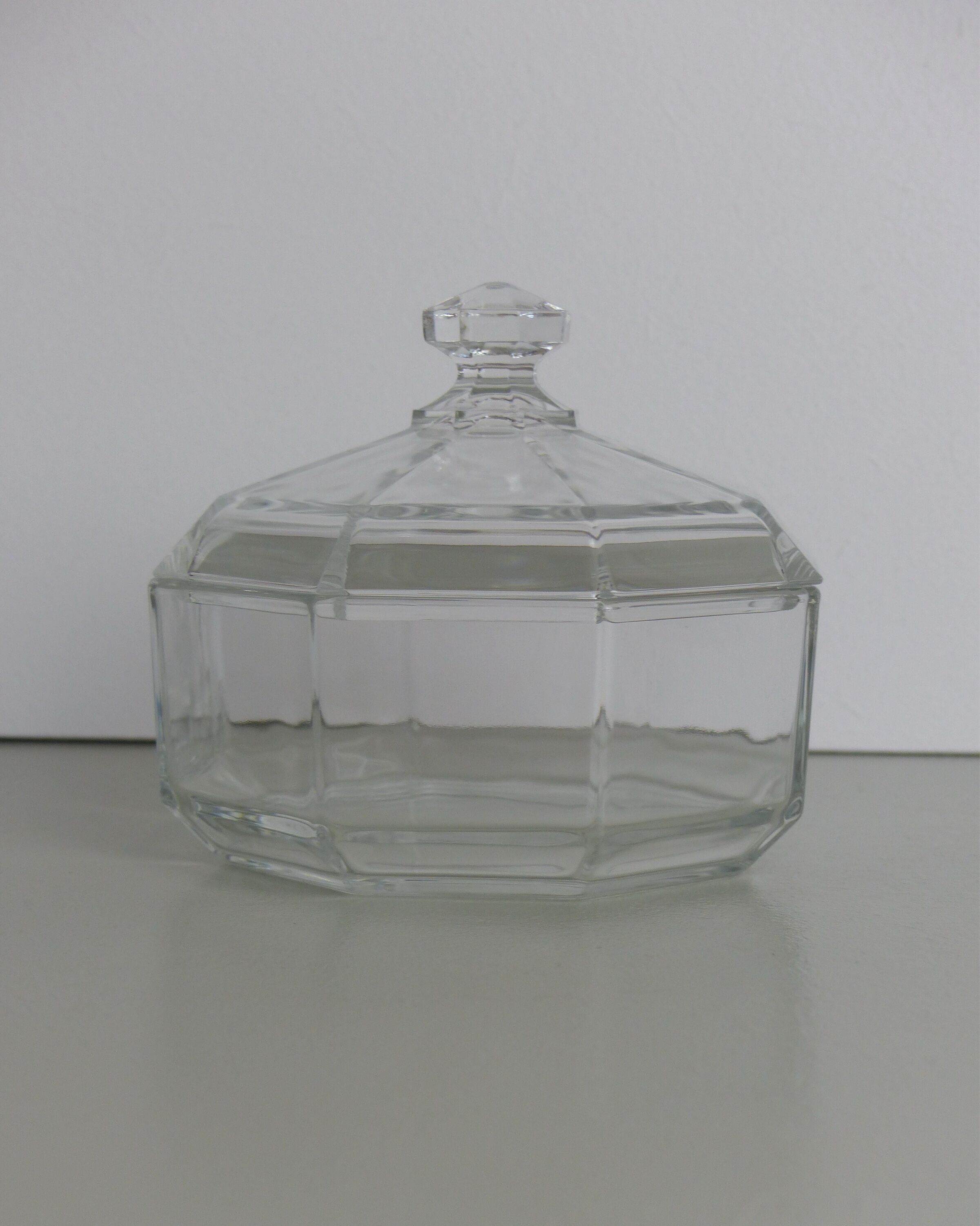 Sugar bowl or Luminarc glass jewelry box