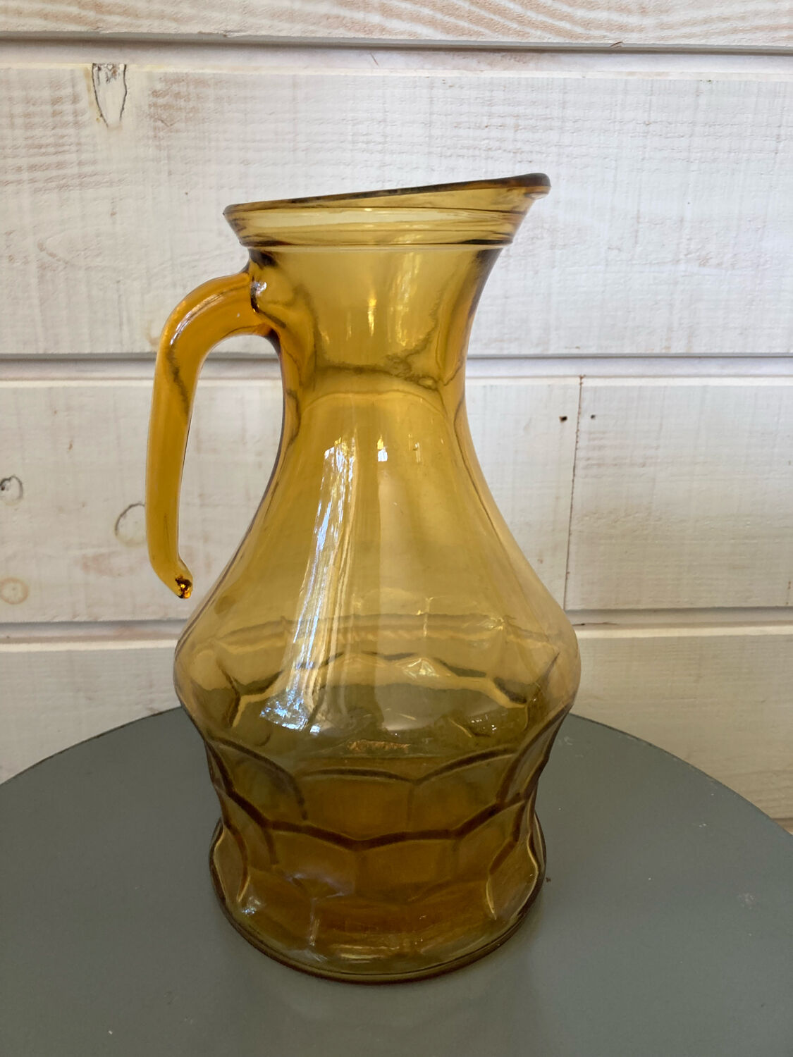 Pair of smoked glass pitchers