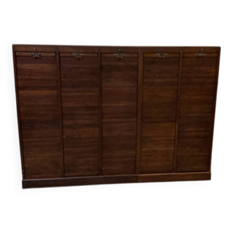 Antique Art Deco roller shutter archive cabinet