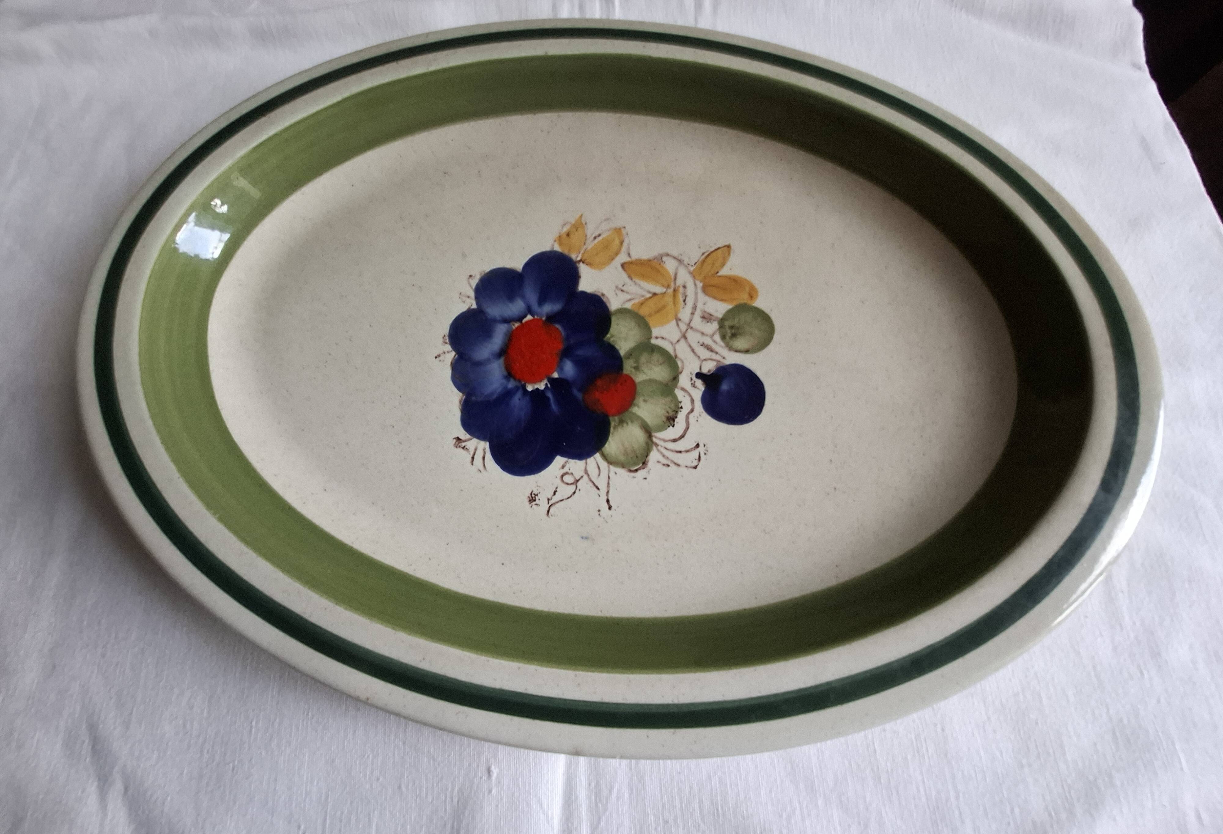 Large oval ceramic platter