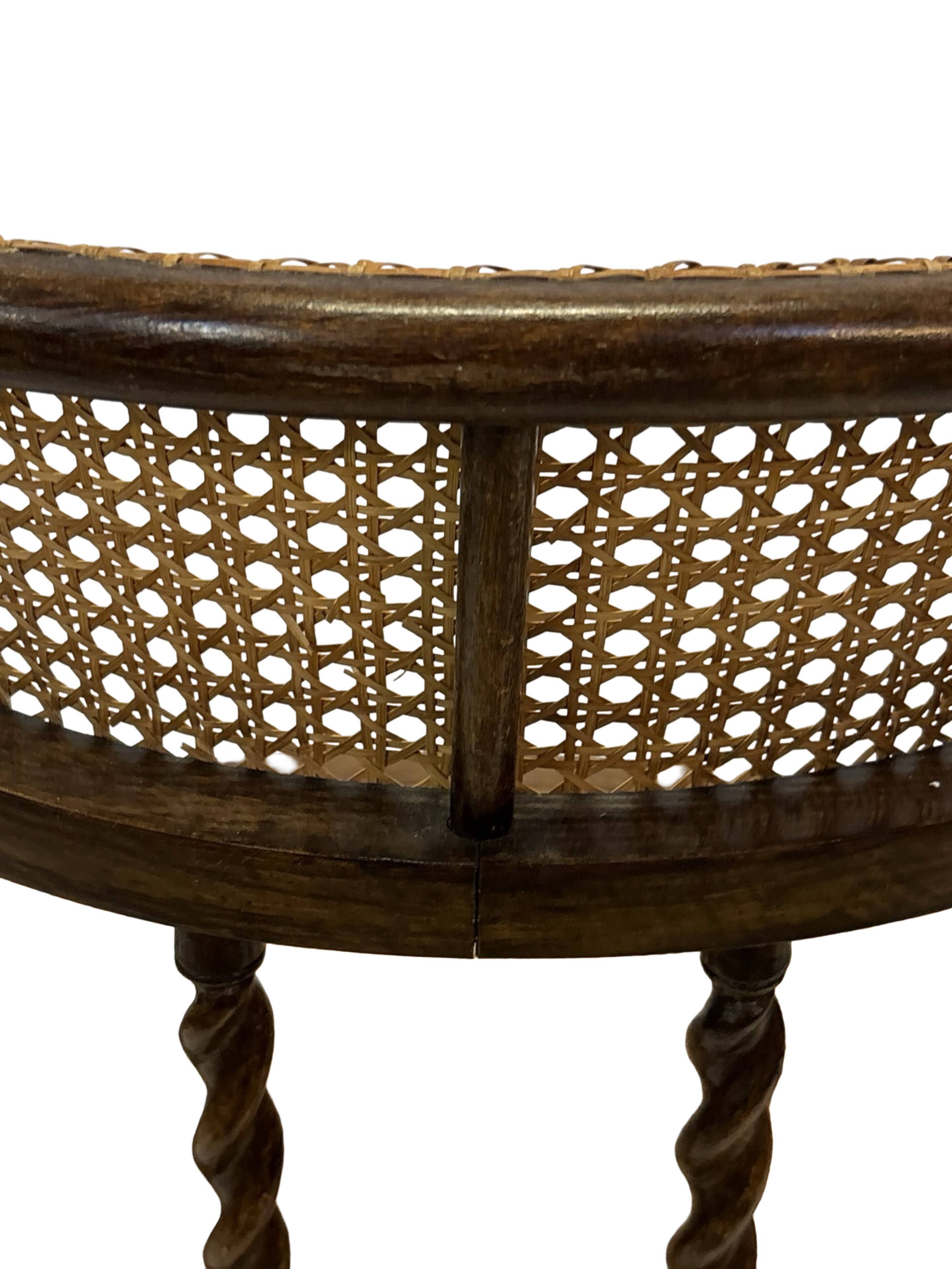 Antique Barley Twist, Rattan Seated Captains Chair easy chair Classic