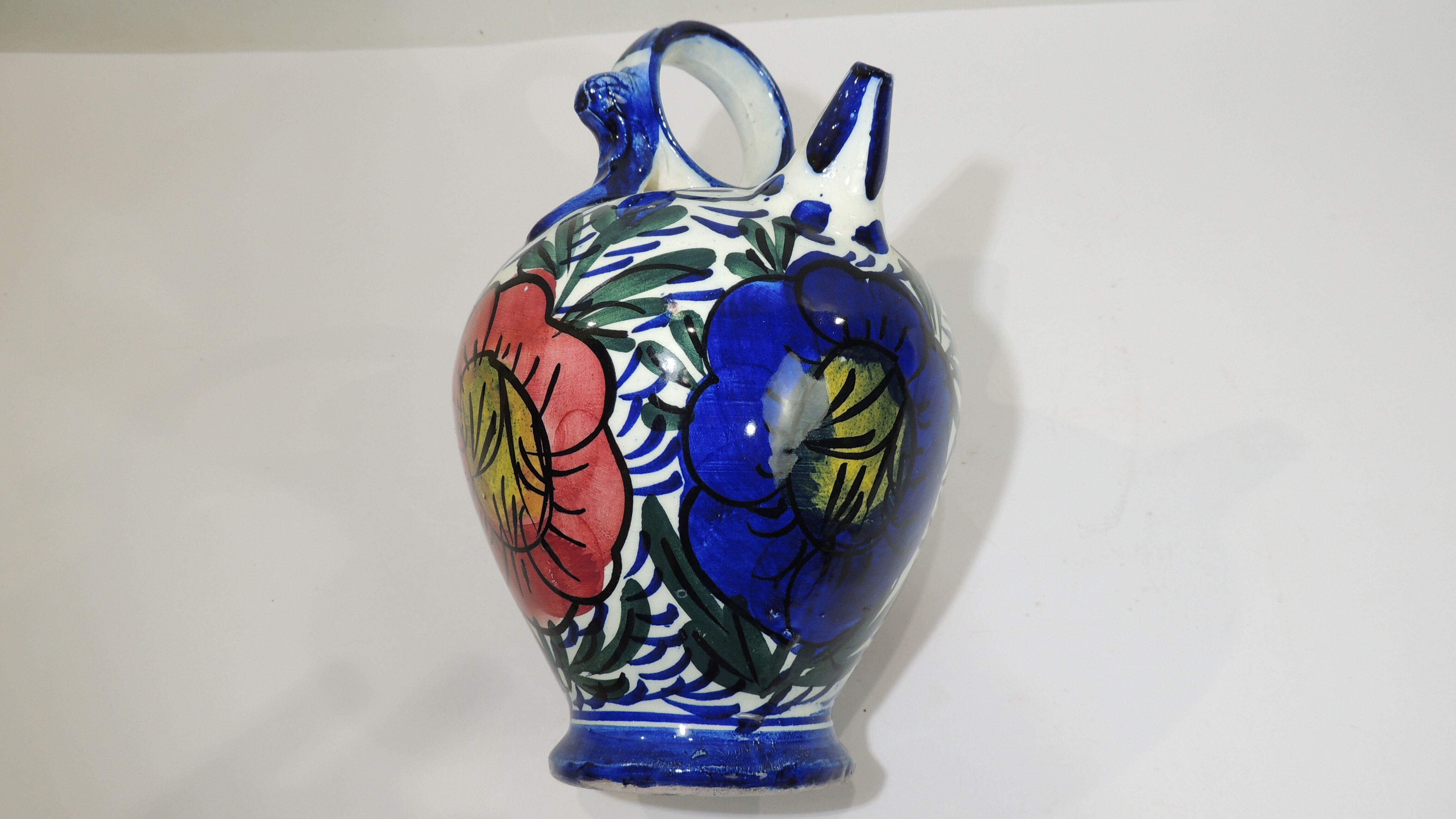 Gargoulette glazed terracotta /vintage/carafe/pitcher