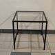 Metal and glass coffee table