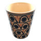 Ceramic cup with a signed decoration