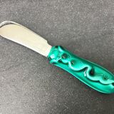 Verceram butter dish in the shape of a leaf, with its knife