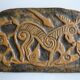 Bas-relief sculpture in terracotta inspired by the Celtic bestiary