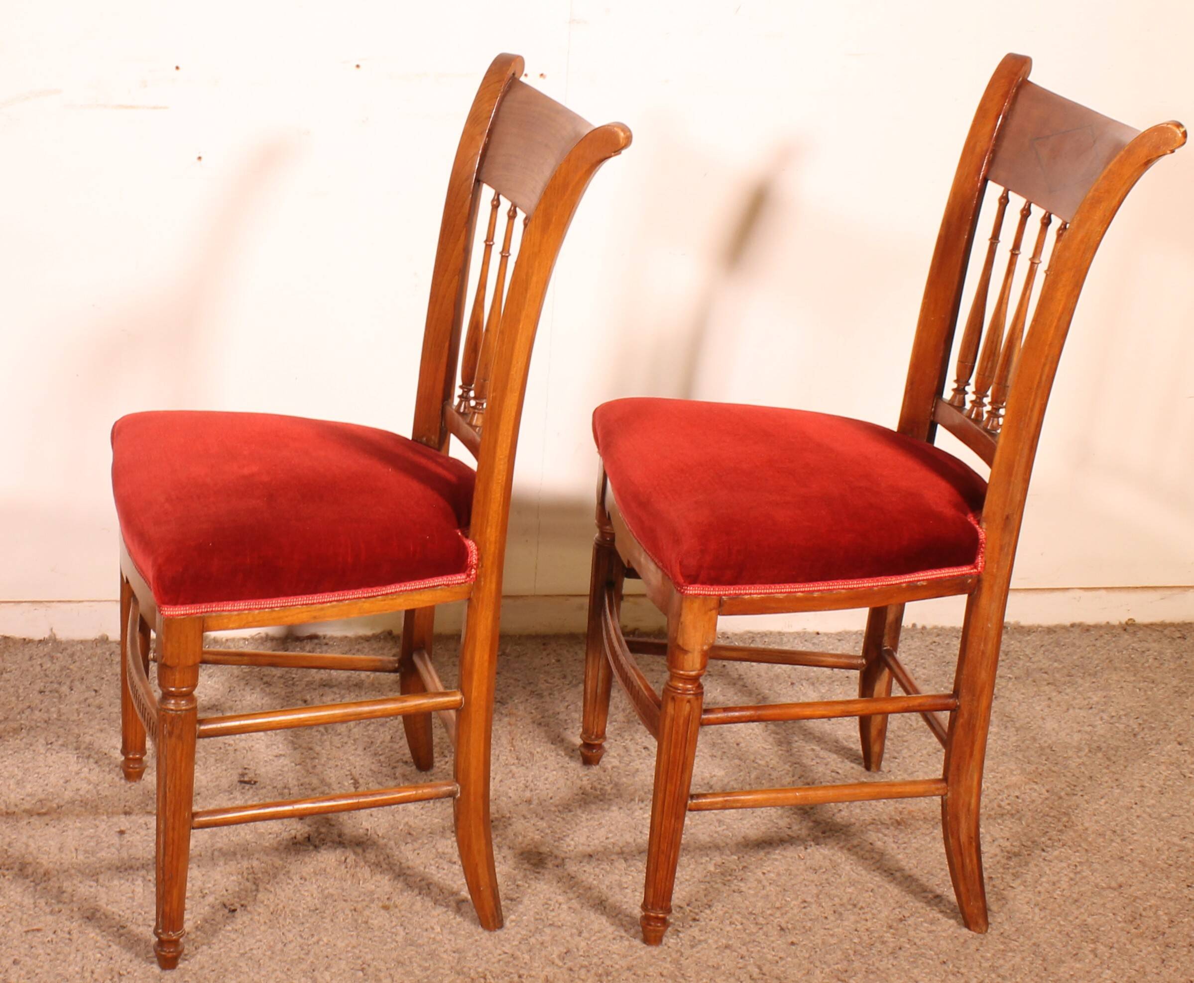 Set of 4 Directoire period chairs.