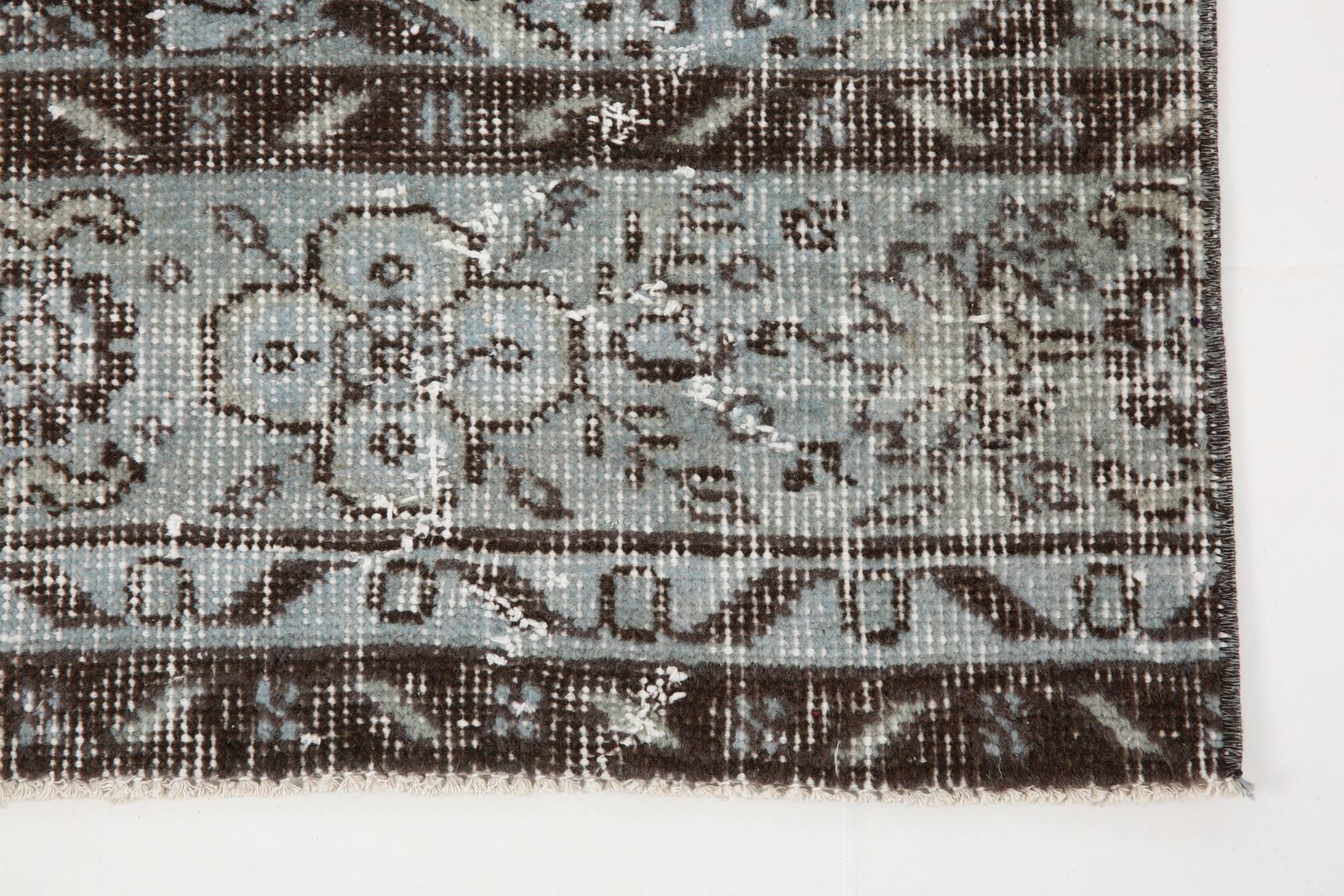 3x9 Rug For Kitchen Gray Vintage Runner Rug, 82x266Cm SK 3397