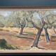 Original Swedish Oil on Canvas – "Olive Trees" by Bruno Fagerlund – Signed – Vintage and Framed – 57 × 38 cm (22.4" × 15")