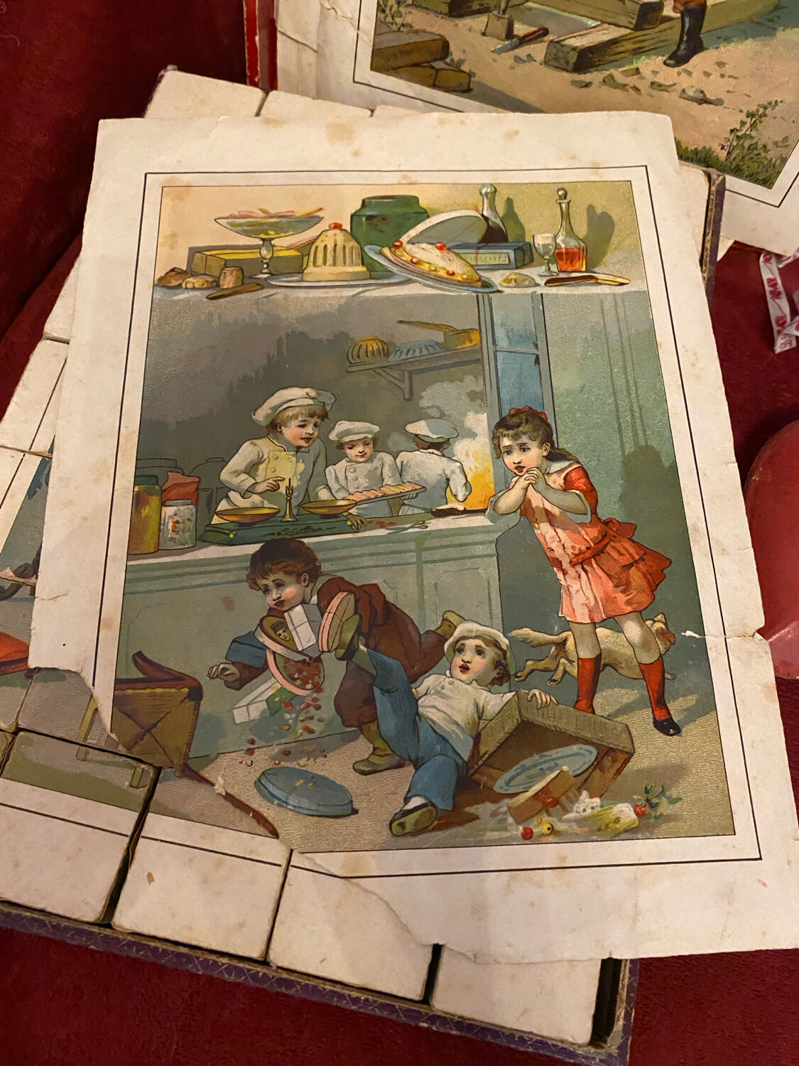 19th century wooden cube set