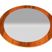 Vintage Round teak wall mirror 1970s wall mirror