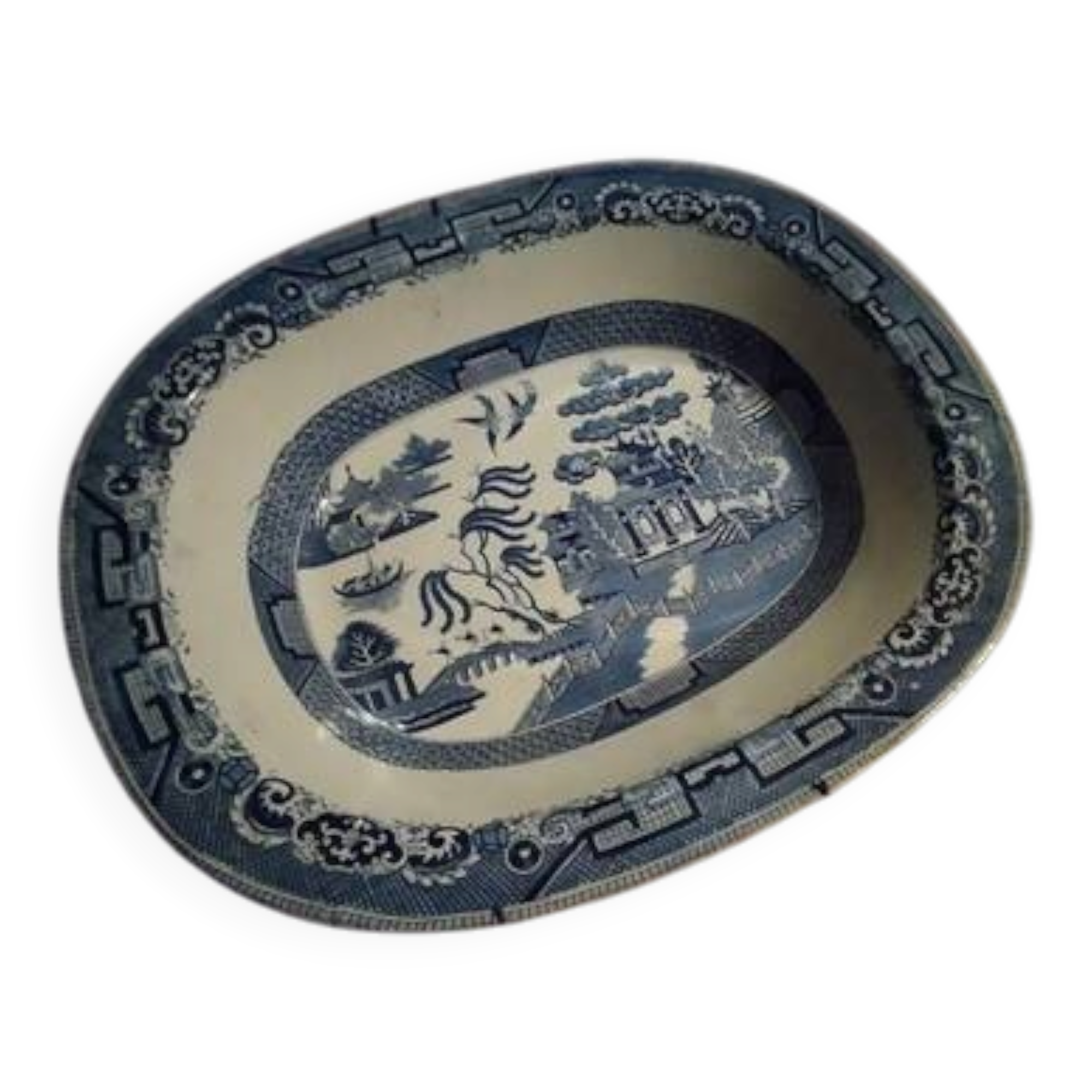 Plateau Centre de Table Antique Compagnie L'Inde Angleterre XIX Seconde