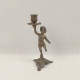Brass children's candle holder 23cm