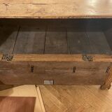 Solid wood chest with opening front