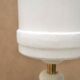 White Italian alabaster and brass lamp, 1960s