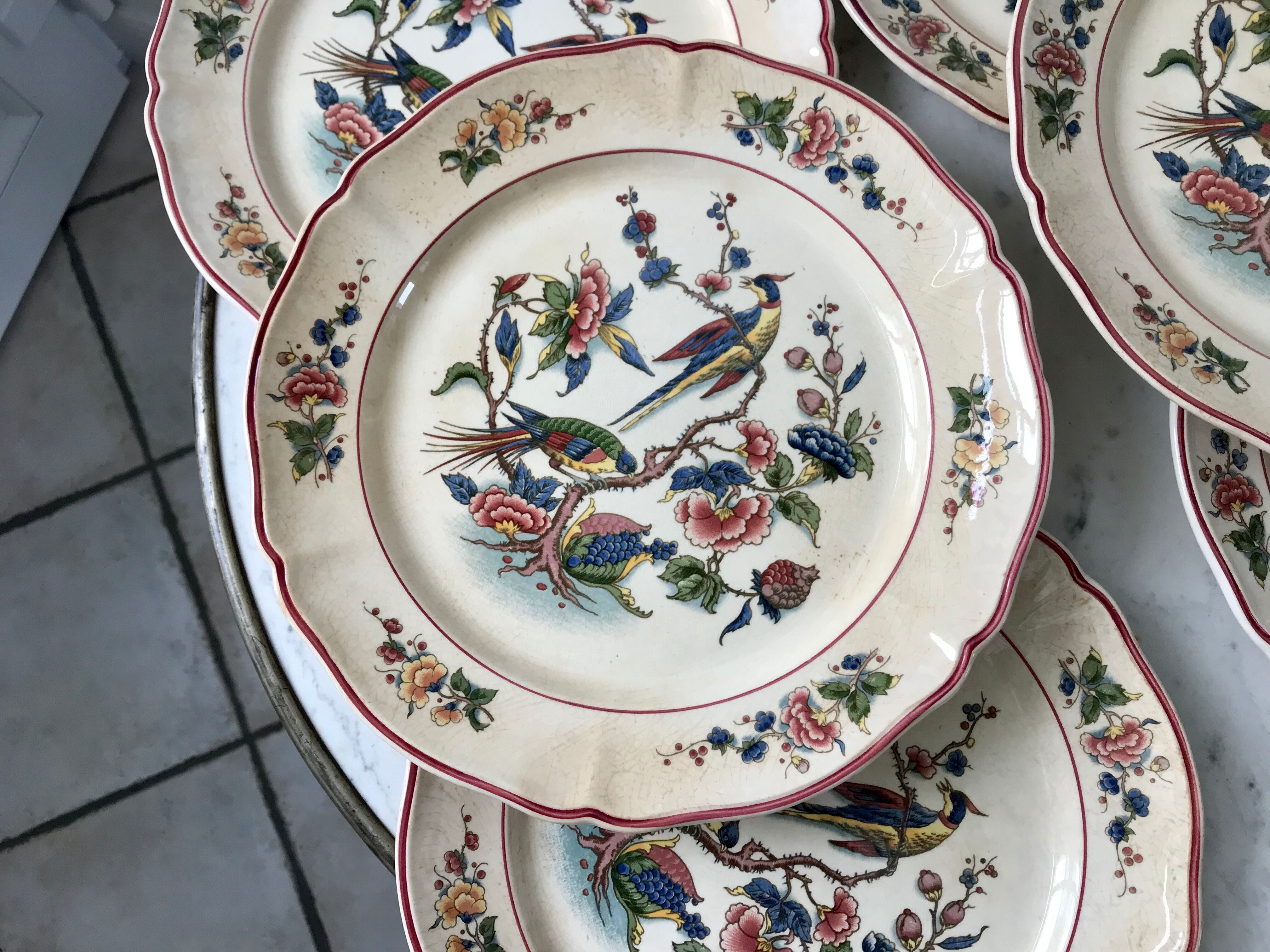 Set of 7 flat plates Villeroy & Boch model Phoenix years 50-60