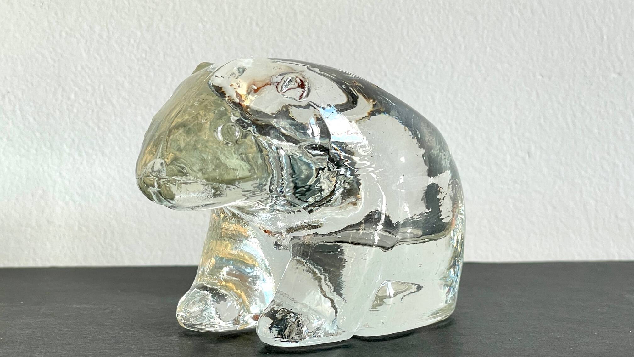 Semi-crystal candle holder Polar BEAR Shape Vintage