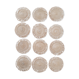 12 Sisal glass underglasses
