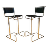 Pair of Linea Veam bar stools, Italy, 1980s