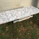 Table formica white grey marble, pink Supermatic
