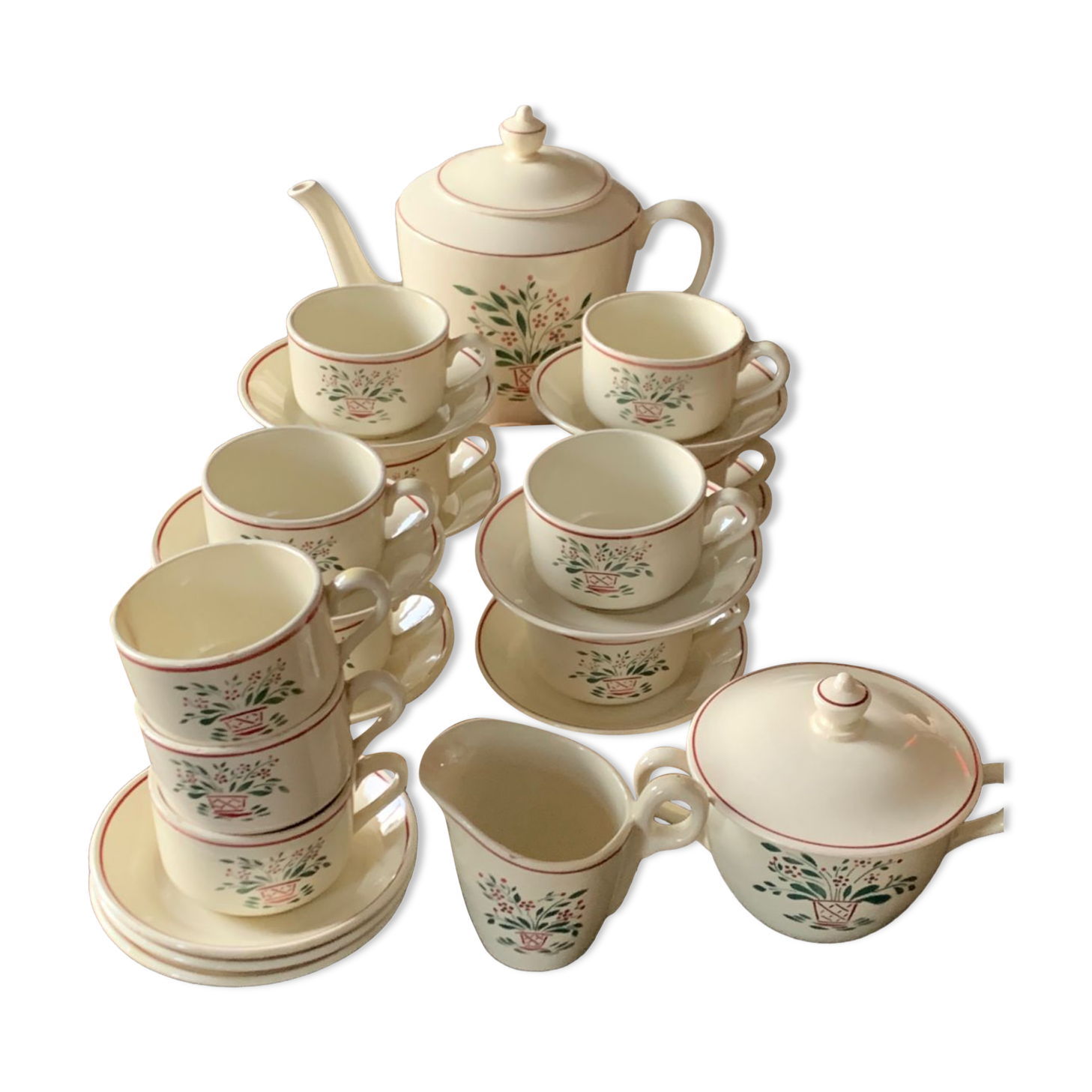 Vintage HB Creil et Montereau coffee service